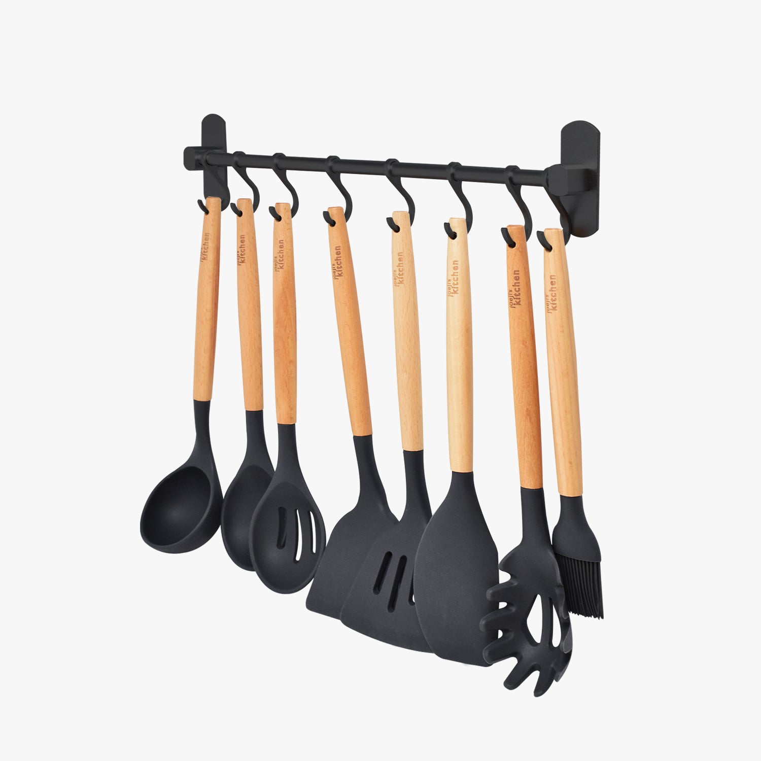 Barra De Cocina Sin Perforar, Bloque De Cuchillos Sin Cuchillos, Barra De  Cocina De Aluminio - Barra De Cocina Con 7 Ganchos, Porta Utensilios De  Cocina Sin Perforar