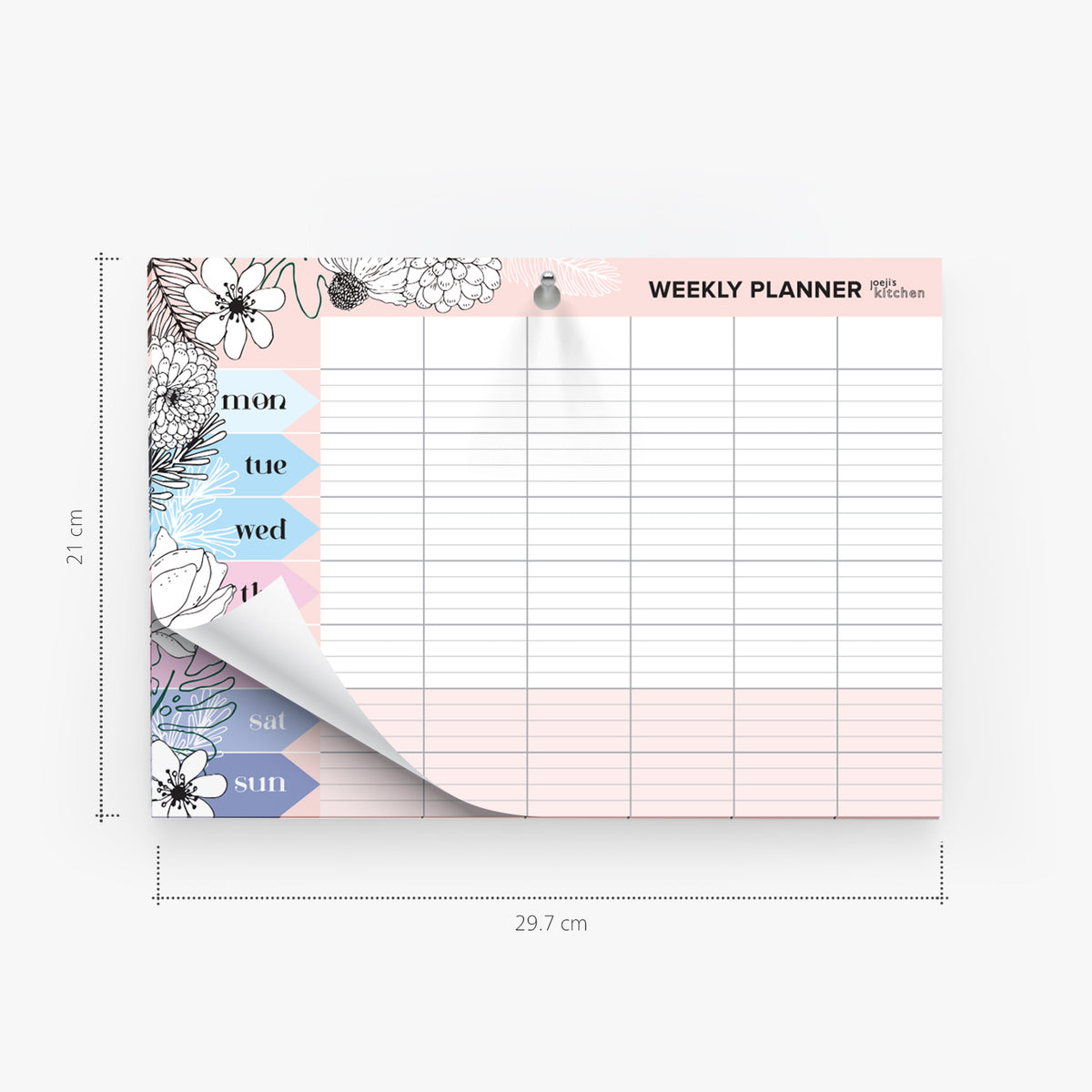 Weekly Planner Size