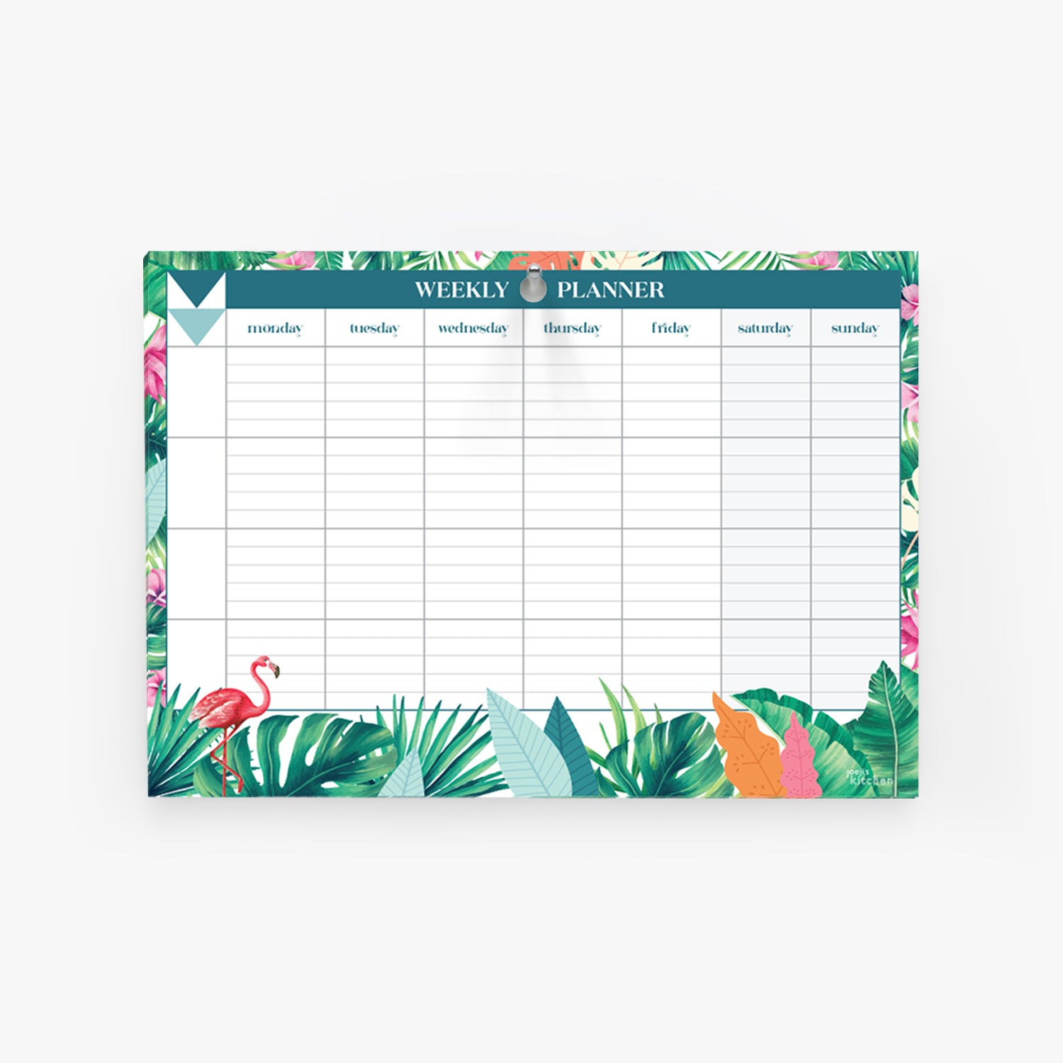 Tropical Weekly Planner Pad