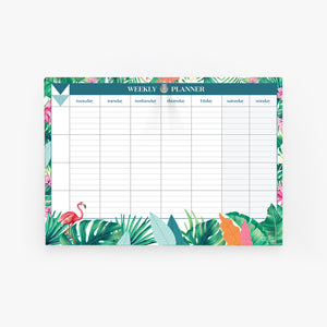 Tropical Weekly Planner Pad