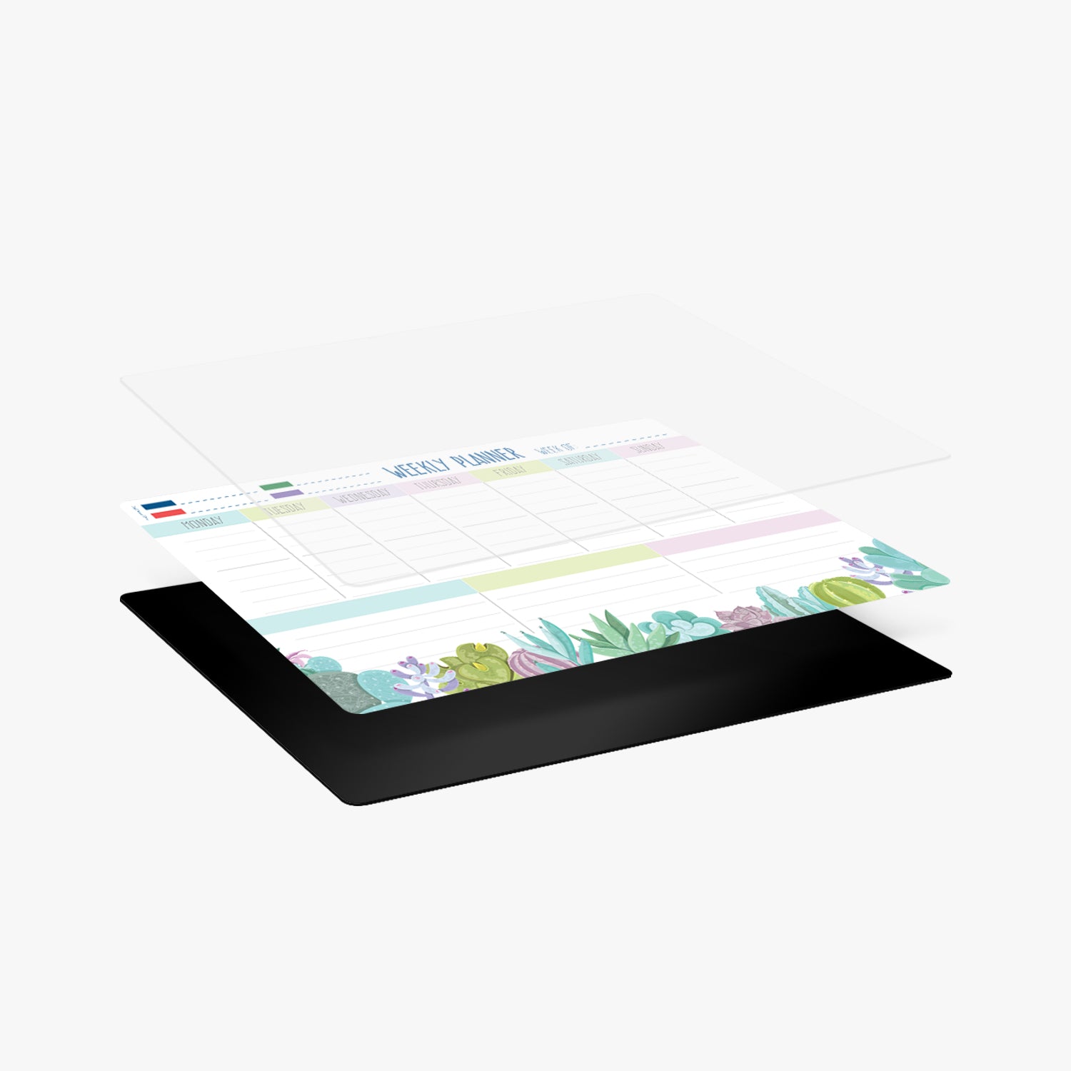 TMS A4 Agenda Settimanale Magnetica | Lavagna Bianca Personalizzabile Per Attività Familiari O Aziendali E Pianificazione Dei Pasti | Con 4 Penne Magnetiche Cancellabili A Secco [30 X 21cm - Foto 2