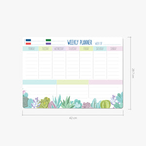 Weekly Whiteboard Planner Size