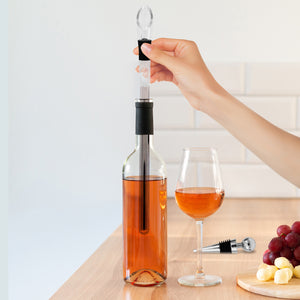 Wine Chiller Set with Instant Wine Aerator Pourer - 6 in 1 - Joejis